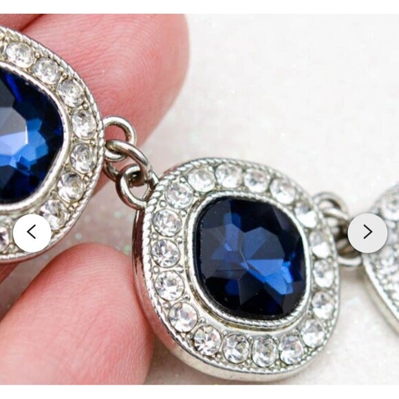 Monet Sapphire necklace Silver choker September Stone - Picture 9 of 15